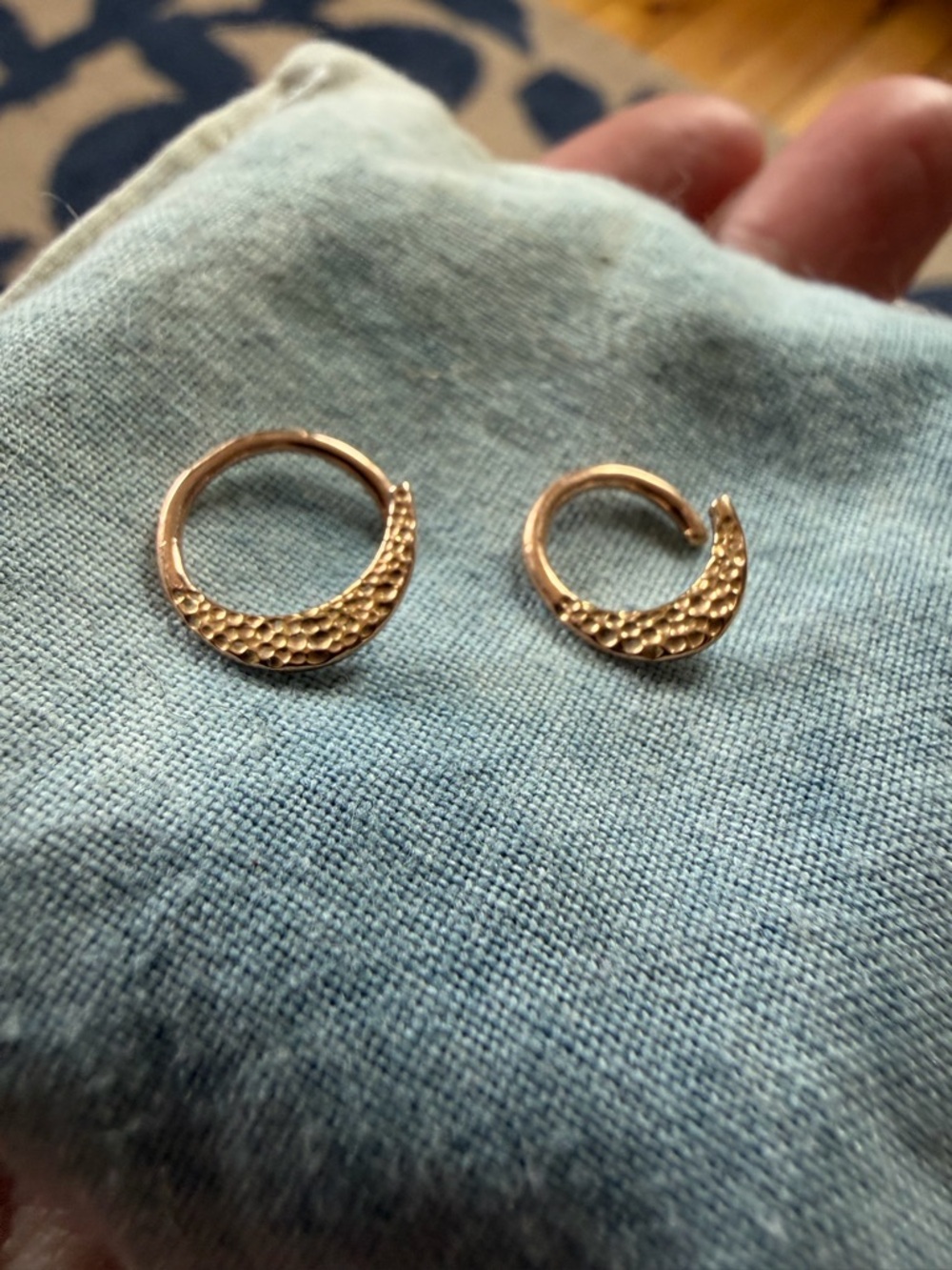Septum ring rose gold - 2 sizes available (sold separately) $140 each - Picture 2 of 7